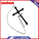 Fashion Punk Cross Chain Stud Earrings Ear Bone Piercing for Women Men Jewelry