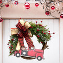 35CM 2022 Christmas Wreath Car Bows Garlands Hanging Party Ornaments Decor{