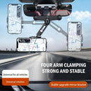 360° Rotatable And Retractable Car Multifunctional Rearview Mirror Phone Holder~