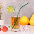 5pcs/Set Stainless Steel Reusable Drink Straws Cleaning Brush Kit (Green) Newly