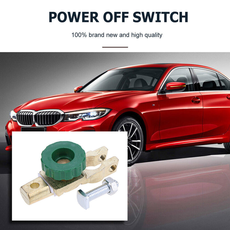 Zinc Alloy Copper Car Battery Terminal Link Switch Cut-off Switches (Green)