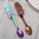 Dining Stainless Steel Coffee Scoops Hanging Cup Spoon Mermaid Coffee Spoons