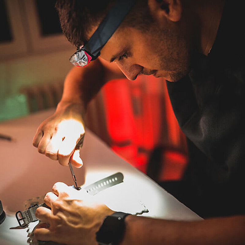 USB Rechargeable XPE LED Headlamp Wave Induction 500lm 600mAh Work Torch Lamp