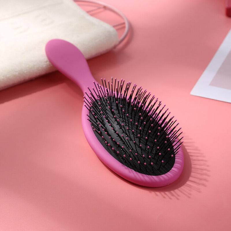 Magic Detangling Comb Shower Hair Brush Air Bag Paddle Massage Brush (Pink)