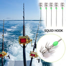10pcs Double-Layer Umbrella Squid Hooks Glow in Dark Octopus Hook (4 Size) Newly