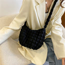 Women Zipper Lattice Clutch Female Luxury Trending Travel Small Top-handle Bag
