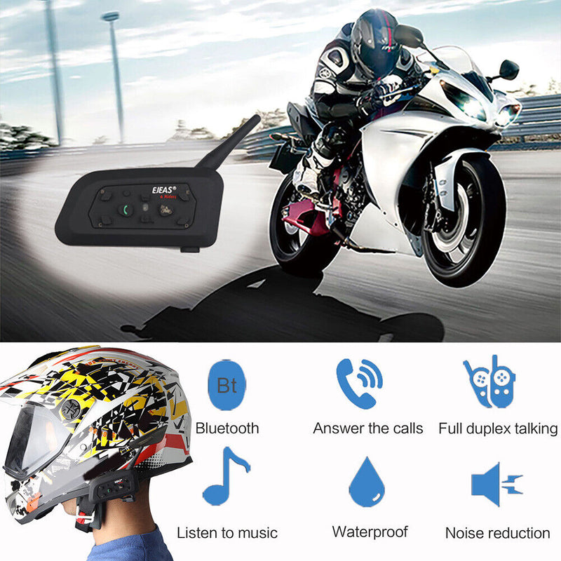 EJEAS Motorcycle Helmet Intercom Headset Bluetooth-compatible Call Music Sp