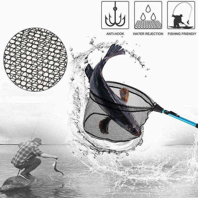 Fishing Net Fish Landing Net, Foldable Collapsible Pole Telescopic M2H3
