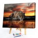 Leopard Oil Paint By Numbers Set Canvas Drawing DIY Coloring Picture Kits