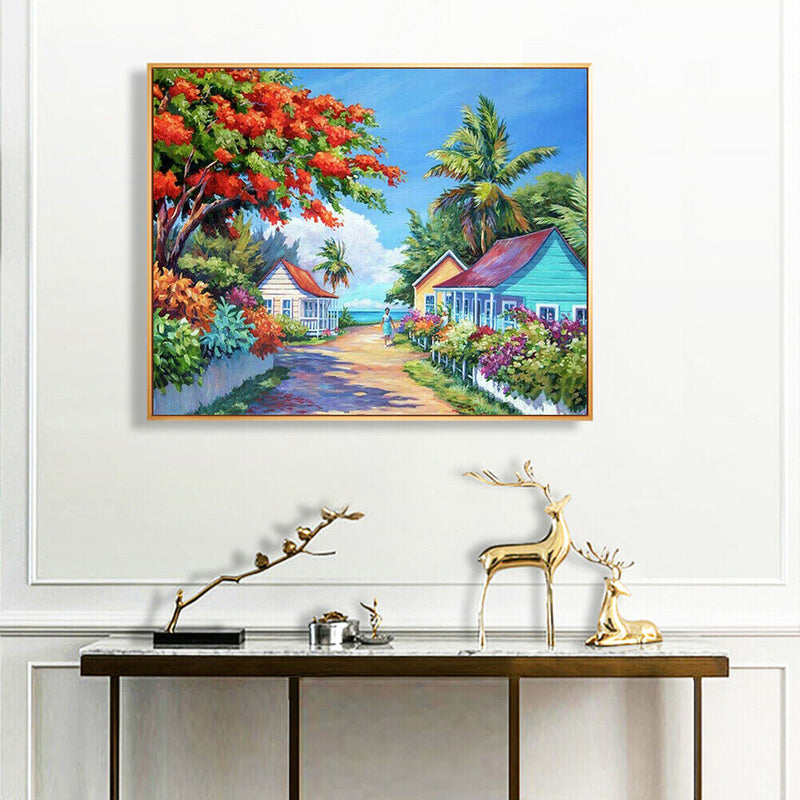 Seaside Scenery Oil Paint By Numbers DIY Acrylic Painting Home Decoration G