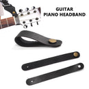 Leather Guitar Strap Head Belt Holder Button Safe Lock for Acoustic Folk Bass