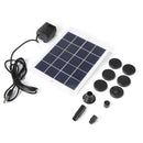 5W 5V Solar Fountain Pump with 9 Nozzles Pond Water Sprinkler Sprayer for Garden