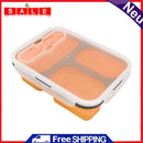 1350ml Silicone Lunch Box Collapsible Bento Folding Bowl Eco-Friendly Tableware