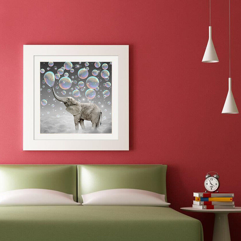 5D DIY Round Diamond Painting Elephant Beaded Drill Point Handicraft Home Decor