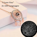Day Present I love You 100 Languages Bohemia Dreamcatcher Projection Necklace