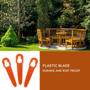 40pcs Grass Trimmer Plastic Blade Lawn Mower Garden Cutting Tool (Orange)