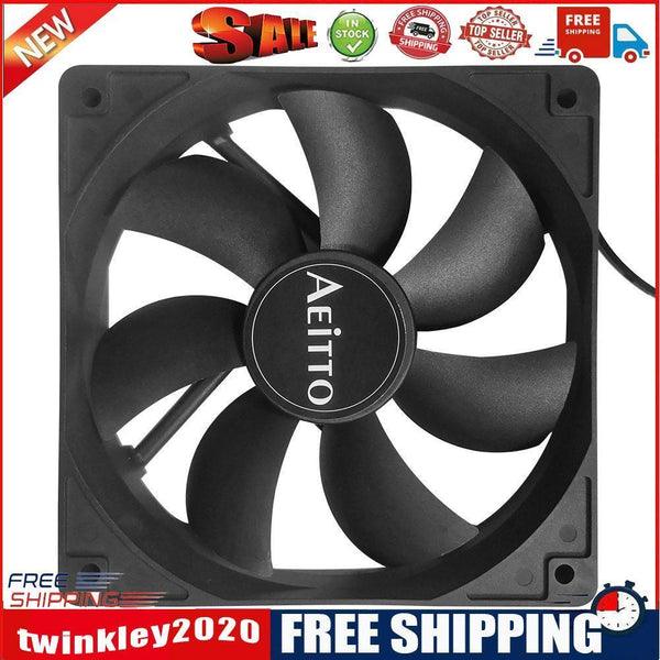 120mm 4 Pin PC Computer Case Cooling CPU Cooler Fan DC 12V Silent Radiator