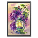 Full Cross Stitch 11CT Flower Oil Lamp Stamped DIY Handmade Cotton Thread Crafts