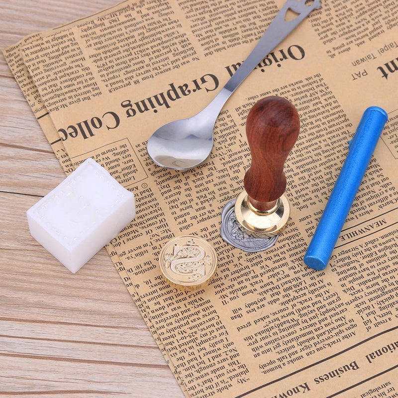 Ancient English Alphabet Letter Metal Seal Wax Stamps Sticks Candles Set (S