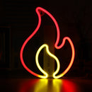 Fire Flame Neon Sign Light LED Hanging Wall Night Lamp Decor (Red White) Newly