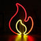 Fire Flame Neon Sign Light LED Hanging Wall Night Lamp Decor (Red White) Newly