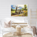 5D Full Round Drill Mosaic Craft DIY Forest Train Rhinestone Diamond Painting