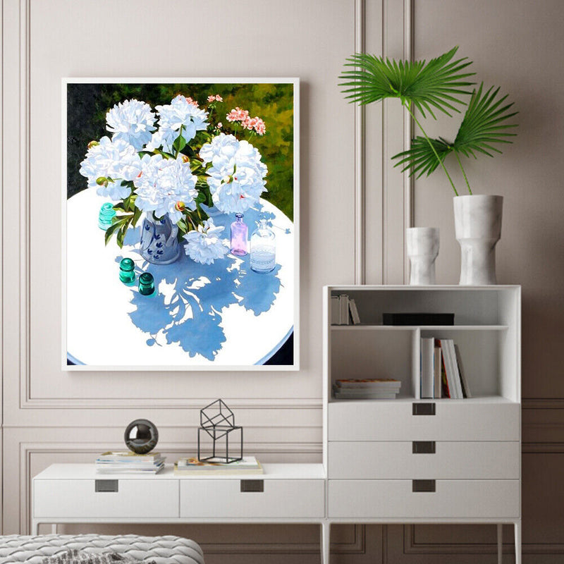 Bouquet on Table Oil Paint By Number Kit DIY Frameless Drawing Picture for Ad