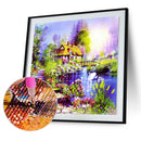 Full Square Drill Mosaic Poster 5D DIY Diamond Painting Rural House Kit