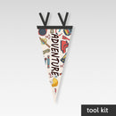 Camping Tent Bunting Pennant Outdoor Scene Layout Triangle Hanging Flag (A)