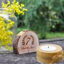Wooden Potted Ornament Desktop Flowers Bonsai Candle Holder (JM01788) Newly