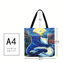 Embracing cats Printed Shoulder Shopping Bag Casual Large Tote Handbag