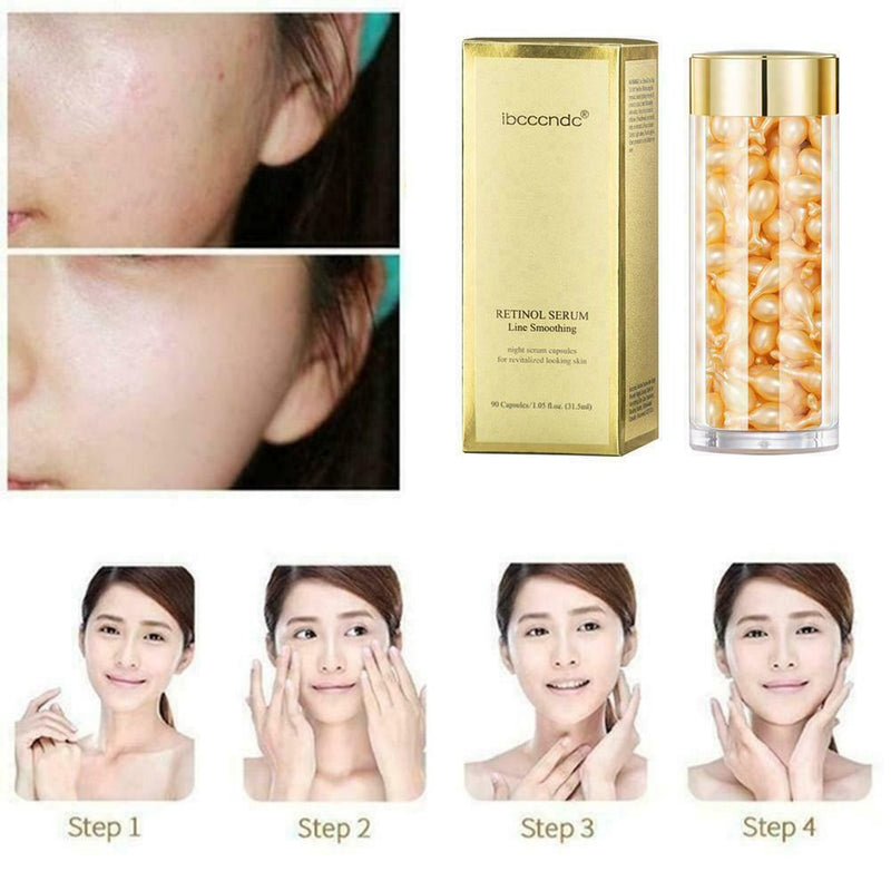 90pcs Retinol Serum Capsules Revitalizing Brightening Wrinkles P6M2