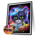 5D Diamond Painting Cat in the Universe Full Round Drill Rhinestone DIY Wall