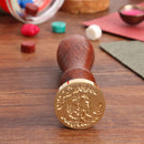 Retro Cartoon Pattern Wax Seal Stamps Wood Handle Letter Sealing Wax (F339)