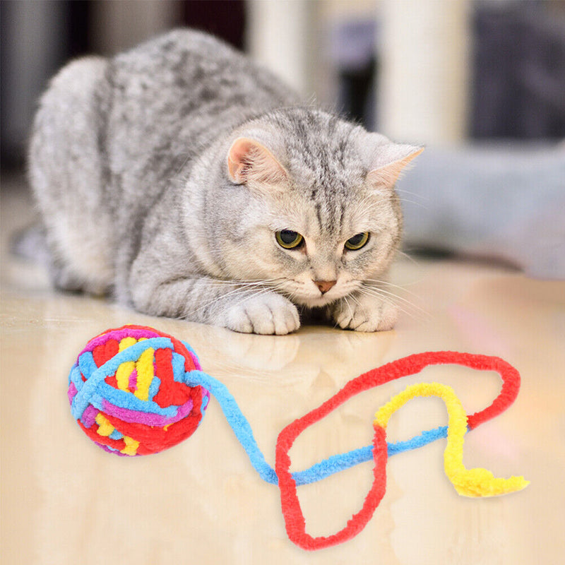 Kitten Molar Chew Bite Toys Cat Plush Round Ball Toys Interactive Pet Supplies