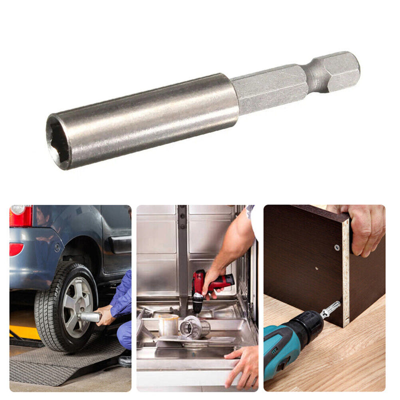 1/4 Hex Shank Long Handle Screwdriver Tip Magnetic Connecting Rod (60mm)