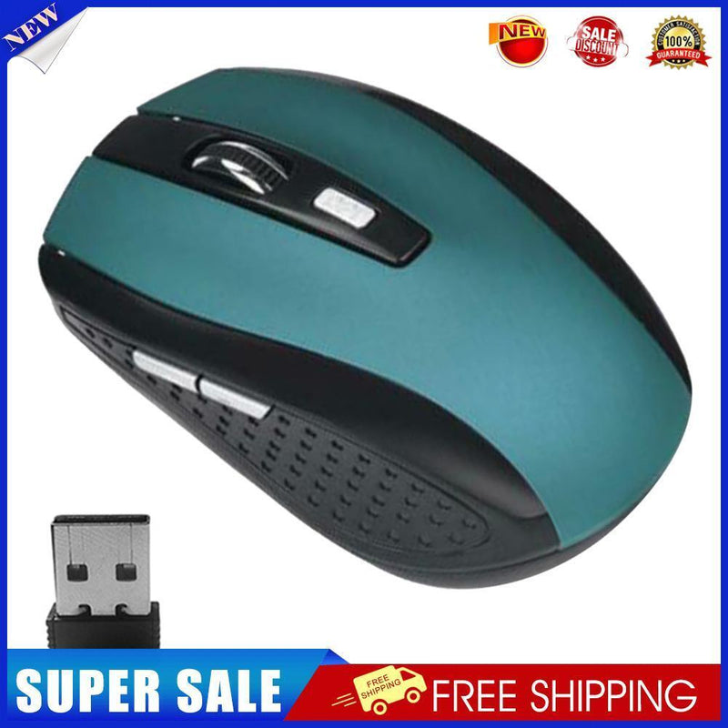 2.4GHz Wireless Optical Mouse 6 Buttons USB Receiver 2000 DPI Mice (Blue)