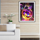 5D DIY Full Drill Round Shape Butterfly Bulb Rhinestone Diamond Drawing for Home