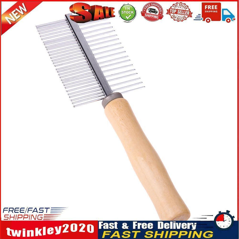 Wooden Handle Pet Comb Dog Cat Combs Hair Rake Comb Pet Grooming Hairbrush Newly