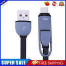 2 in 1 Micro USB+Type-C Sync Data and Charging Cable for Android (Black)