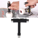 T-Type Skateboard Tool Ratchet Socket Wrench Kick Scooter Hand Tool Black Newly
