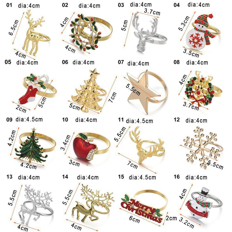 Elk Santa Claus Mouth Ring Napkin Ring Table Decoration Christmas Supplies