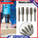 Rotating Steel Rasp File Drill Set Wood Drill Burrs Metal Sanding Slot