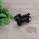Dog Shaped Voice Control LED Key Finder Locator Key Chain Whistle (Black)