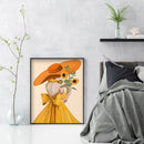 11CT Sunflower Girl Pattern Cross Stitch Printing Full Embroidery Kit Needlew
