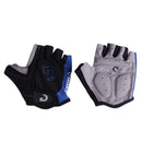 Fashion Cycling Bicycle Motorcycle Sport Gel Half Finger Gloves Blue Sz XL Newly