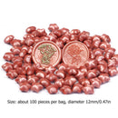 100pcs Star Sealing Wax Fire Paint Beads Grain Envelope Invitation (Orange)