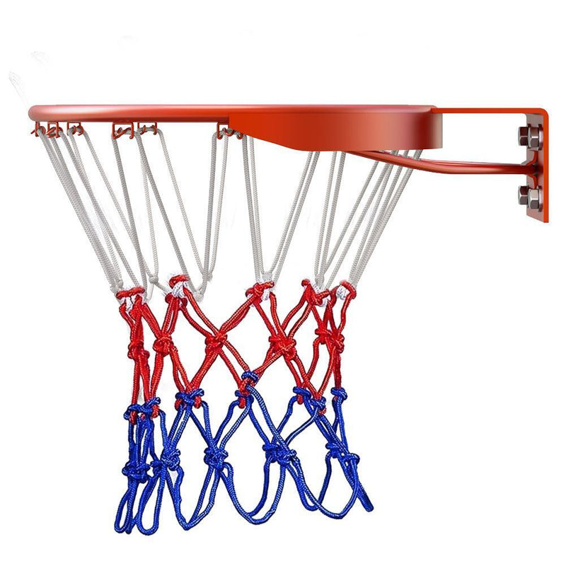 2 X All-Weather Basketball Net Red+White+Blue Tri-Color Basketball Hoop Net