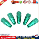5pcs Bicycle Presta High Aluminium Pressure Valve Caps Dust Covers (Green) Newly