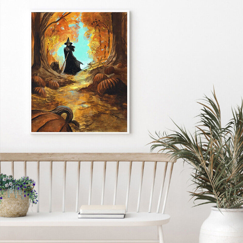 Forest Witch Oil Paint by Numbers Hand Painted Frameless Picture Home Ornamen